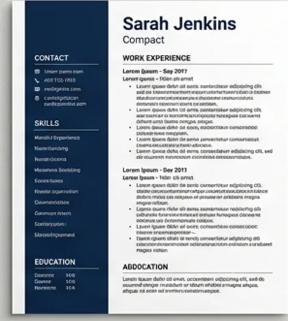 Compact CV template