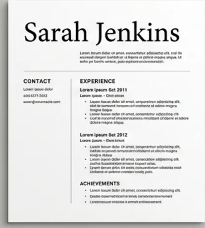 Executive CV template