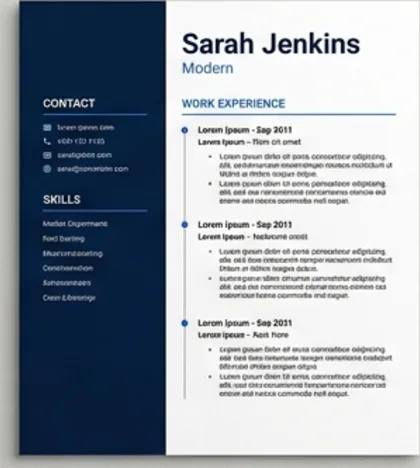 Modern CV template